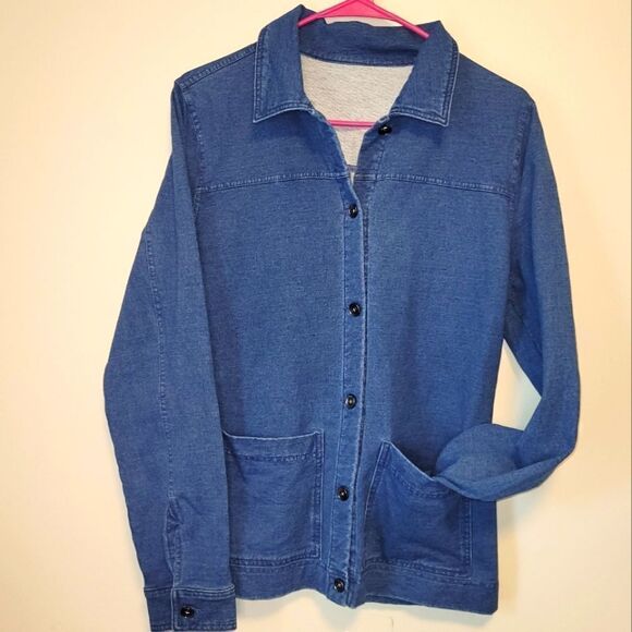 🌴Luxury Cotton Blend Stretch Blazer Denim Blue - Picture 1 of 4